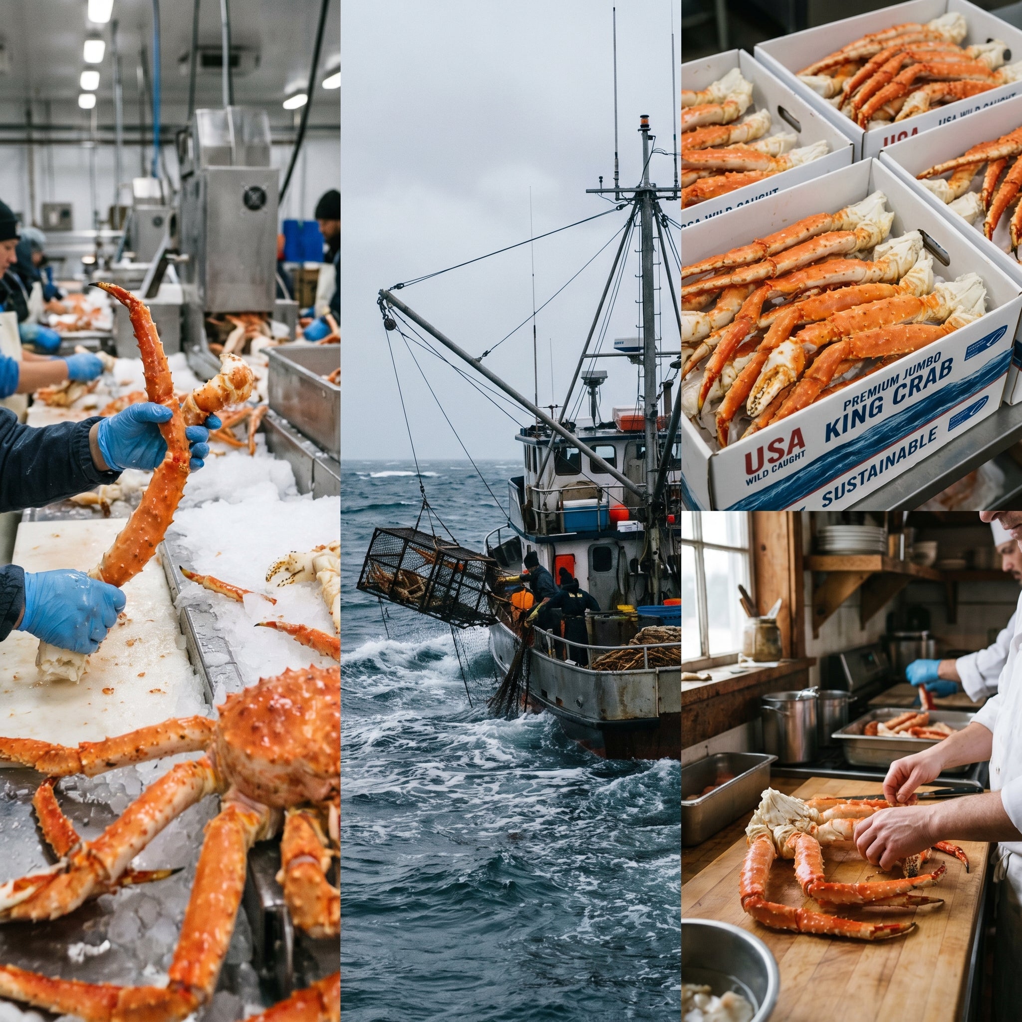 Colossal Whole King Crab Legs 3lb Family Feast Box - Wild-Caught Seafood Excellence | Flash-Frozen & Ready to Eat