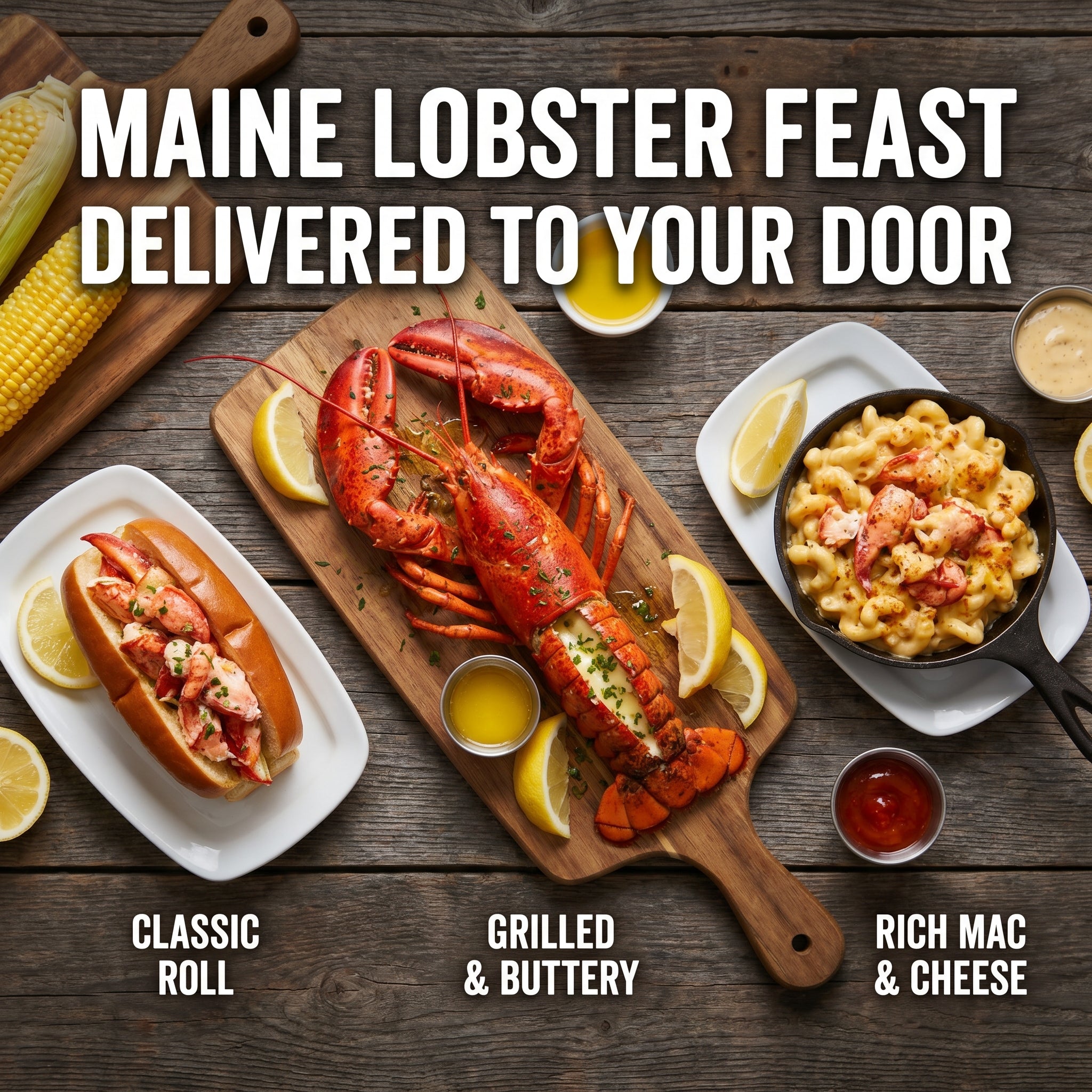 Boston Lobster Family Feast Pack - Wild-Caught Atlantic Seafood | Ready-to-Cook, Flash-Frozen & High Protein
